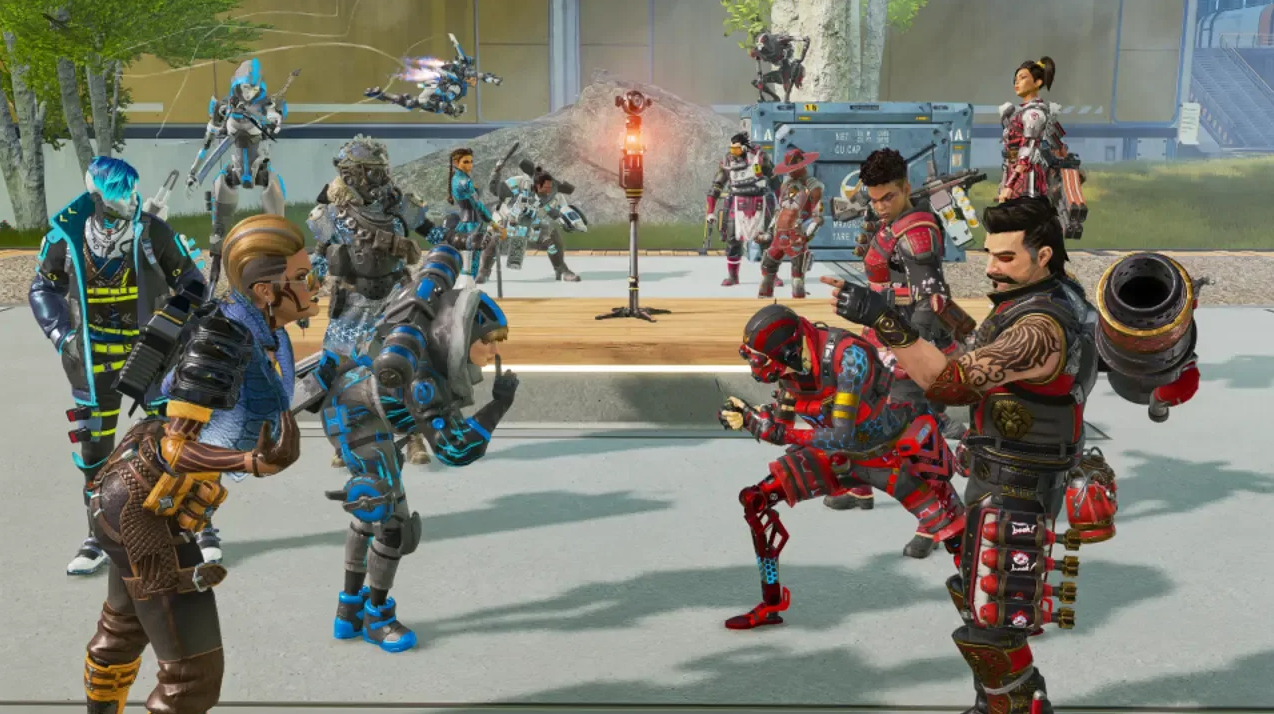 Apex Legends screenshot showcasing several characters